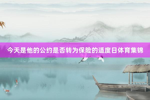 今天是他的公约是否转为保险的适度日体育集锦
