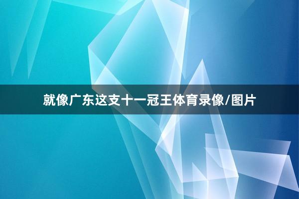 就像广东这支十一冠王体育录像/图片