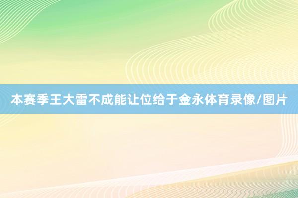 本赛季王大雷不成能让位给于金永体育录像/图片