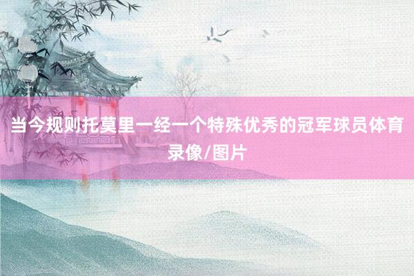 当今规则托莫里一经一个特殊优秀的冠军球员体育录像/图片