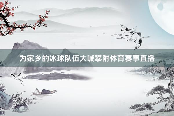 为家乡的冰球队伍大喊攀附体育赛事直播