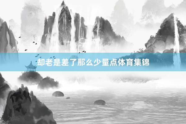 却老是差了那么少量点体育集锦