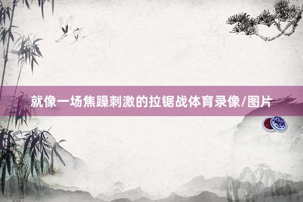 就像一场焦躁刺激的拉锯战体育录像/图片