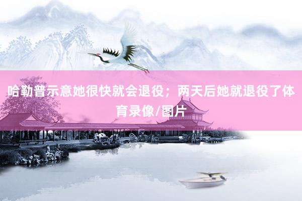 哈勒普示意她很快就会退役；两天后她就退役了体育录像/图片